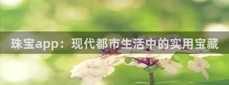 众腾娱乐总代理:珠宝app:现代都市生活中的实用宝藏