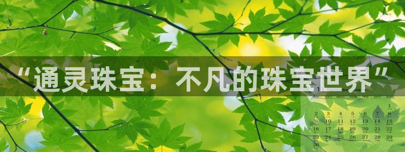 众腾娱乐平台下载:“通灵珠宝:不凡的珠宝世界”