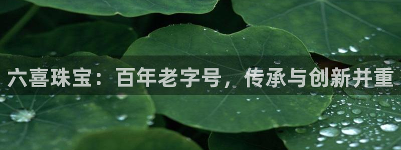 腾耀娱乐众320059:六喜珠宝:百年老字号,传承与创新并重