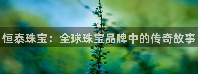 楚雄众腾娱乐:恒泰珠宝:全球珠宝品牌中的传奇故事